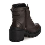 Bota Coturno Feminino Couro Legitimo Café - REF: 6732