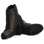 Bota Coturno Feminino Couro Legitimo Café - REF: 6732