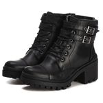 Bota Coturno Feminino Couro Legitimo Preto - REF: 6732