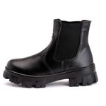 Coturno Blogueira Feminino Sintético Preto - Ref: 10