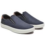 Sapatênis Slip-On Casual Masculino Marinho Lona - Ref: 1003L
