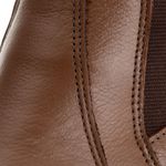 Bota Coturno Chelsea Feminina Couro Legitimo Mouro - REF: 6729