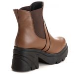 Bota Coturno Chelsea Feminina Couro Legitimo Mouro - REF: 6729