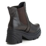 Bota Coturno Chelsea Feminina Couro Legitimo Café - REF: 6729