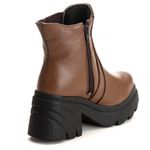 Bota Coturno Chelsea Feminina Couro Legitimo Mouro - REF: 6730