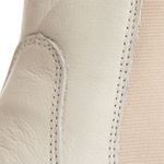 Bota Coturno Chelsea Feminina Couro Legitimo Off-White - REF: 6730