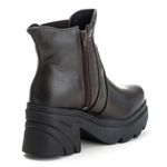 Bota Coturno Chelsea Feminina Couro Legitimo Café - REF: 6730