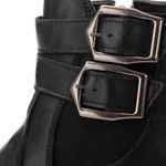 Bota Coturno Chelsea Feminina Couro Legitimo Preto - REF: 6731