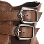 Bota Coturno Chelsea Feminina Couro Legitimo Mouro - REF: 6731