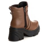Bota Coturno Chelsea Feminina Couro Legitimo Mouro - REF: 6731