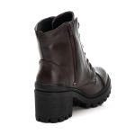 Bota Coturno Feminino Couro Legitimo Café - REF: 6738