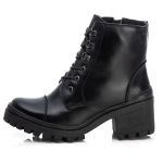 Bota Coturno Feminino Couro Legitimo Preto - REF: 6738
