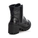 Bota Coturno Feminino Couro Legitimo Preto - REF: 6738