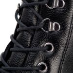 Bota Coturno Feminino Couro Legitimo Preto - REF: 6738