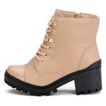 Bota Coturno Feminino Couro Legitimo Rose - REF: 6738