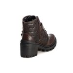 Bota Coturno Feminino Couro Legitimo Café- REF: 6742