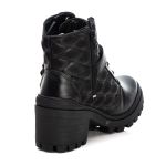Bota Coturno Feminino Couro Legitimo Preto - REF: 6742