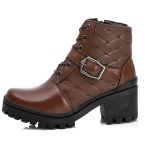 Bota Coturno Feminino Couro Legitimo Mouro - REF: 6742