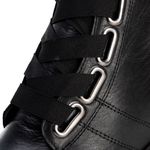 Bota Coturno Feminino Couro Legitimo Preto - REF: 6744