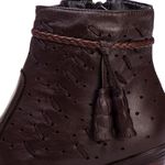 Bota Coturno Feminino Couro Legitimo Café - REF: 6803