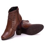 Bota Coturno Feminino Couro Legitimo Mouro - REF: 6803