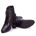 Bota Coturno Feminino Couro Legitimo Preto - REF: 6803