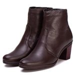 Bota Coturno Feminino Couro Legitimo Café - REF: 6807
