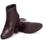 Bota Coturno Feminino Couro Legitimo Café - REF: 6807
