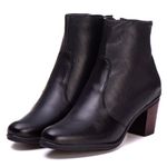 Bota Coturno Feminino Couro Legitimo Preto - REF: 6807
