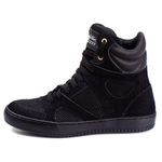 Tênis Sneaker Couro Legitimo Preto - REF: 10300