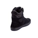 Tênis Sneaker Couro Legitimo Preto - REF: 10300
