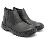 Bota de Segurança Unissex T-Box 02 Preta em Couro, Cano Médio com Elástico Lateral – CA 45.651 