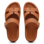 Sandália Feminina Casual C/ Ajuste Lateral - Caramelo