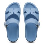 Sandália Feminina Casual C/ Ajuste Lateral - Azul