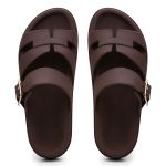 Sandália Feminina Casual C/ Ajuste Lateral - Café