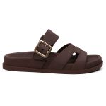 Sandália Feminina Casual C/ Ajuste Lateral - Café