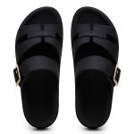 Sandália Feminina Casual C/ Ajuste Lateral - Preto