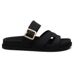 Sandália Feminina Casual C/ Ajuste Lateral - Preto