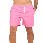 Short Linho Masculino Bermudinha - Rosa