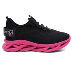 Tênis Feminino Ref RACERFEM / PRETO-ROSA