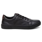 Sapatenis Couro Eco Preto/Preto