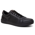 Sapatenis Couro Eco Preto/Preto