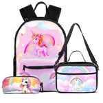 Kit Mochila c/ bolso Unicornio