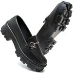 Mocassim Feminino Preto Tratorado