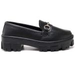 Mocassim Feminino Preto Tratorado