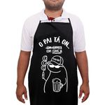 Avental Oxford de cozinha Personalizado Pais O Pai Ta On