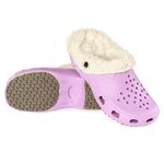 Babuche Antiderrapante Com Pelo BB33 Ameixa Soft Works