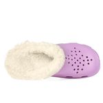 Babuche Antiderrapante Com Pelo BB33 Ameixa Soft Works