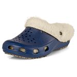 Babuche Antiderrapante Com Pelo BB33 Azul Marinho Soft Works
