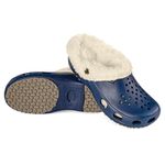 Babuche Antiderrapante Com Pelo BB33 Azul Marinho Soft Works
